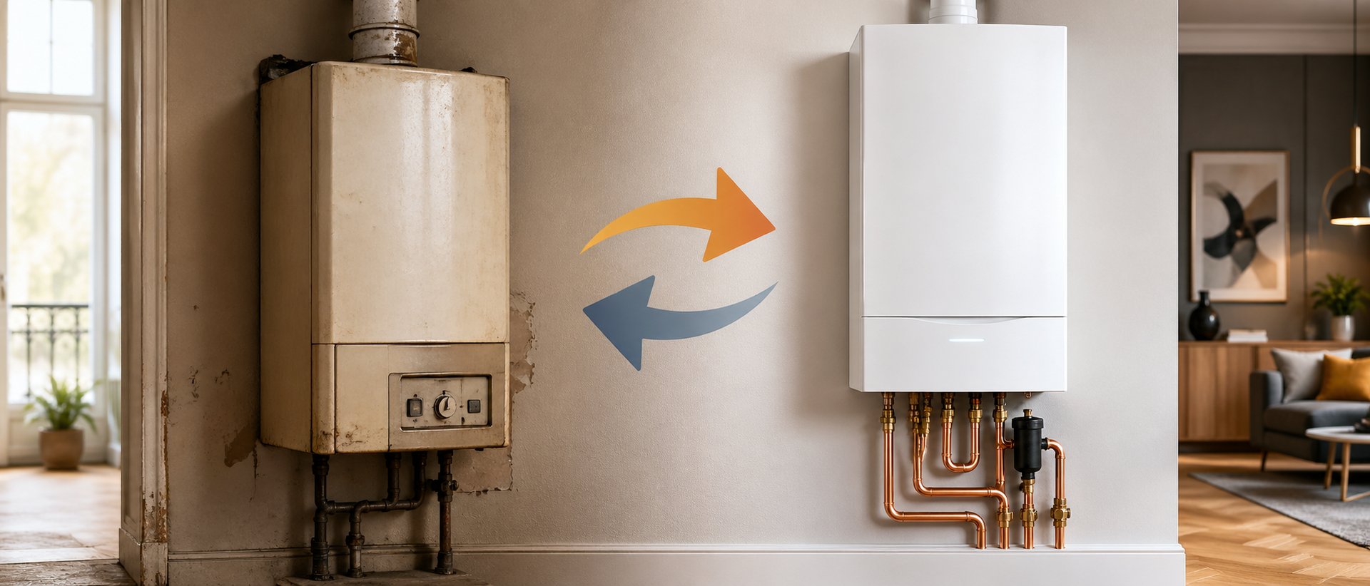 Remplacement de chaudière à condensation gaz à Bruxelles par un chauffagiste agréé — installation propre et conforme